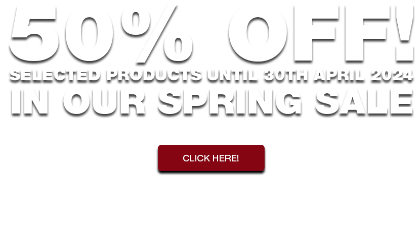 Spring Sale, 50% off selected products - ends midnight April 30th 2024 - excludes delivery and bespoke orders